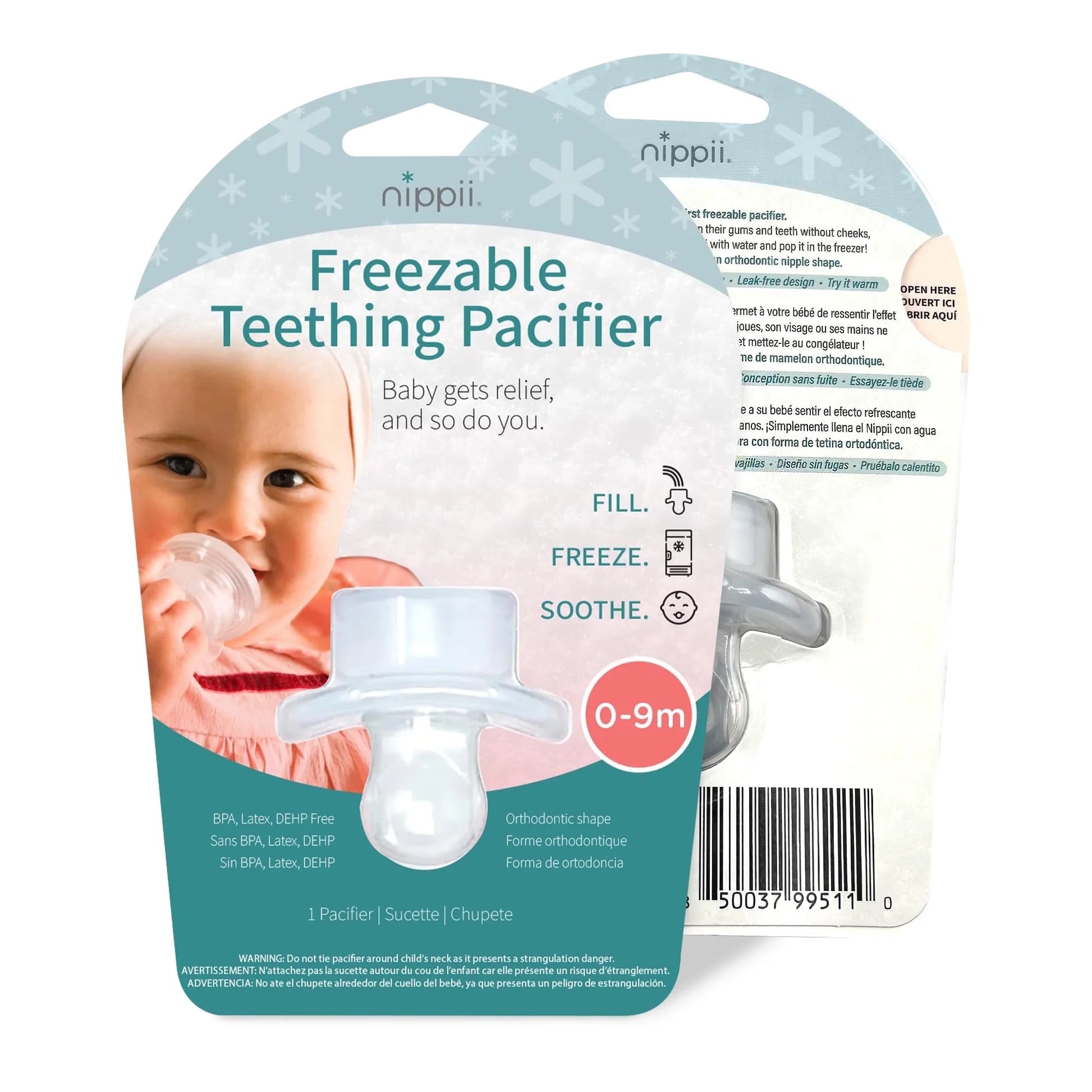 Freezable Orthodontic Pacifier for Teething Relief