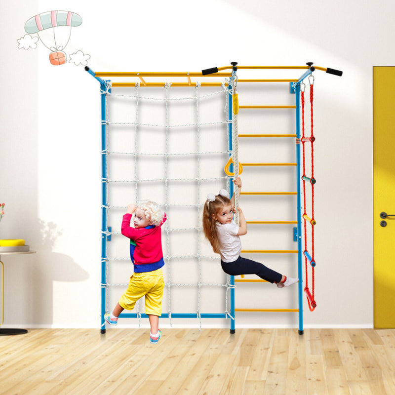 7 in 1 Kids Indoor Gym Playground Wall Ladder