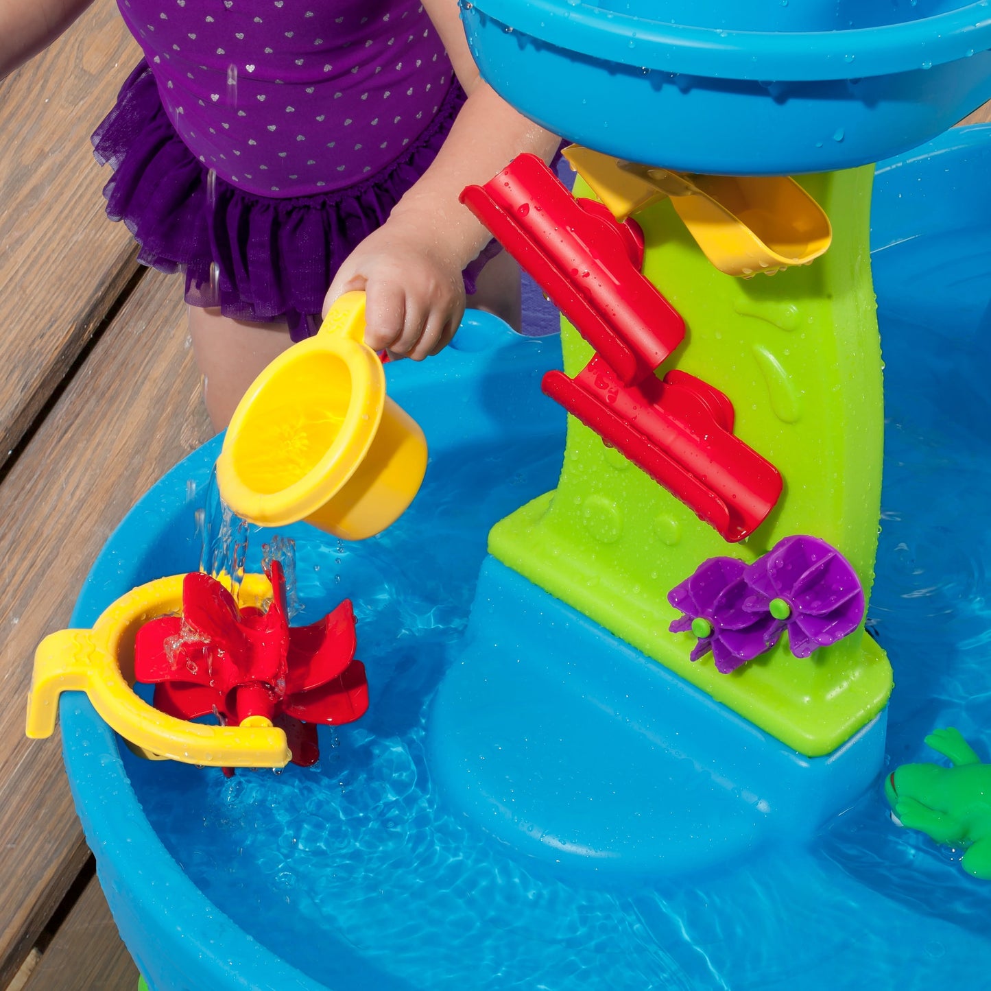 Water Table, Rain Showers Splash Pond Blue Plastic