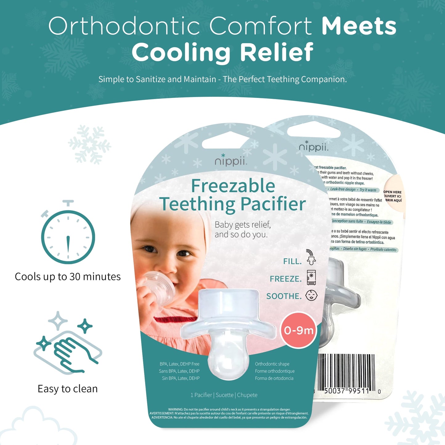 Freezable Orthodontic Pacifier for Teething Relief