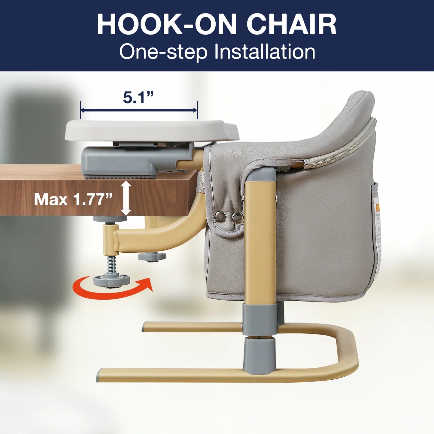 High Chair, Hook on Table Portable High Chair for Baby