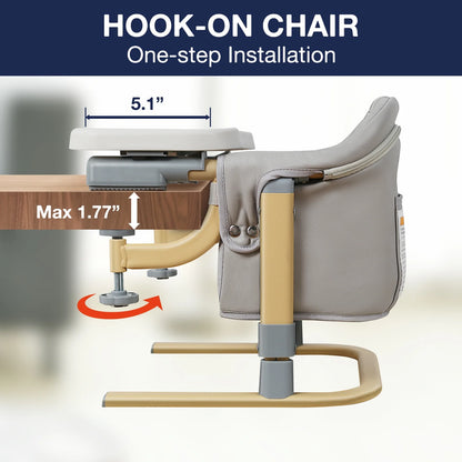 High Chair, Hook on Table Portable High Chair for Baby