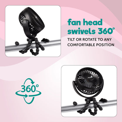 Fan, Portable & Rechargeable for Stroller