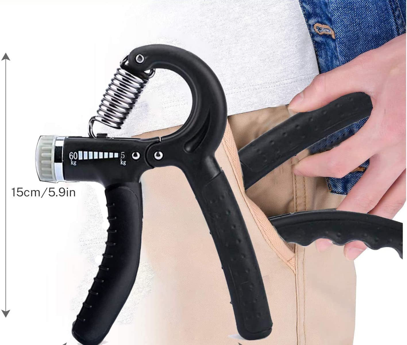 Hand Grip Strengthener,Grip Strength Trainer,22-132 Lbs Adjustable