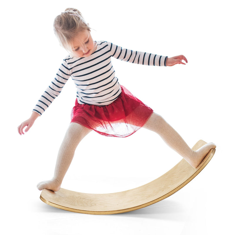 35 Inch Wooden Balance Board for Kids and Adults Support 660 Lbs