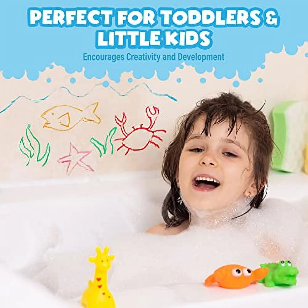 Bath Paint Sticks Bath Toy, 12 Count Nontoxic Washable Bathtub Paint for Kids & Toddlers