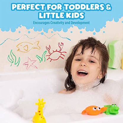 Bath Paint Sticks Bath Toy, 12 Count Nontoxic Washable Bathtub Paint for Kids & Toddlers