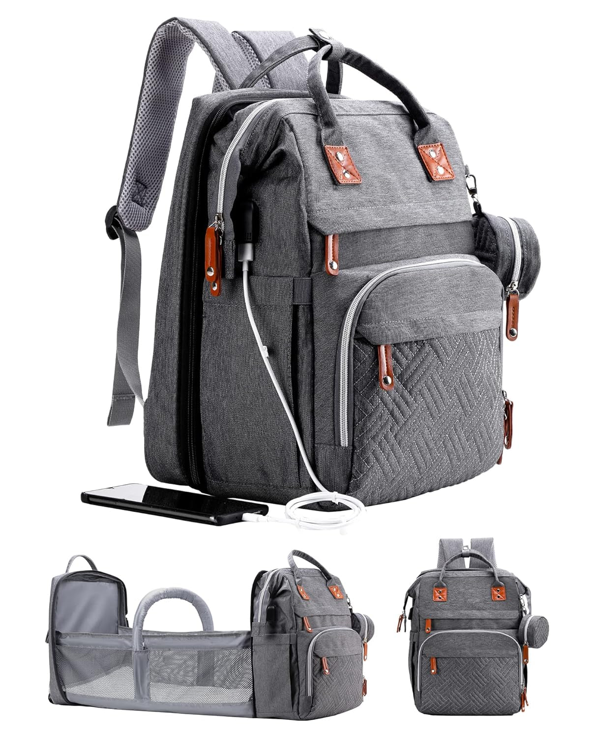 Diaper Bag Backpack with Changing Station