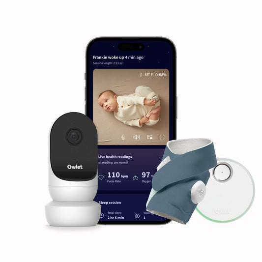 Owlet® Dream Duo 2 Smart Baby Monitor: Fda-Cleared Dream Sock® plus Cam 2 HD Wifi Video