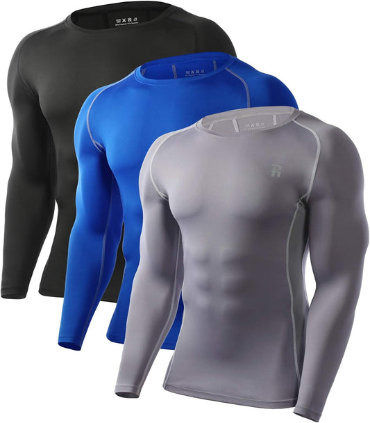 Compression Shirts for Men, Long Sleeve, Cool Dry