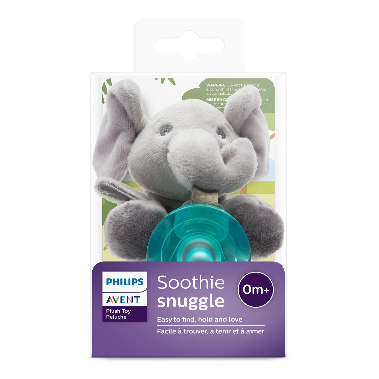 Soothie Snuggle Pacifier Holder with Detachable Pacifier