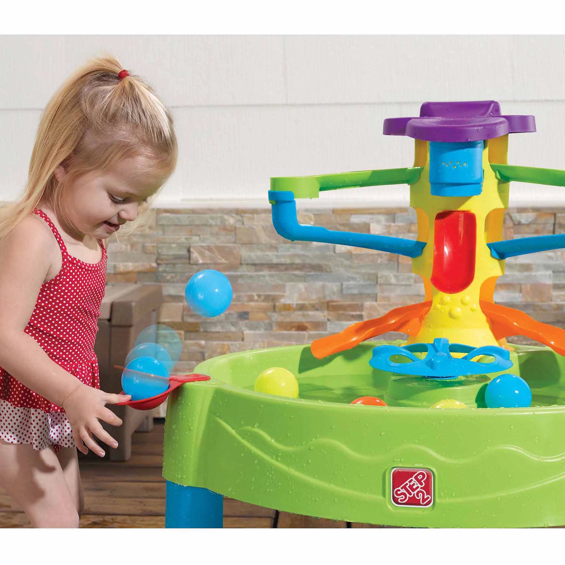 Water Table, Busy Ball Green Plastic