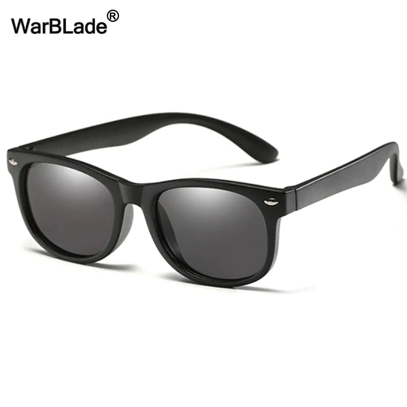 Warblade round Polarized Kids Sunglasses Silicone Flexible Safety Children Sun Glasses Fashion Boys Girls Shades Eyewear UV400