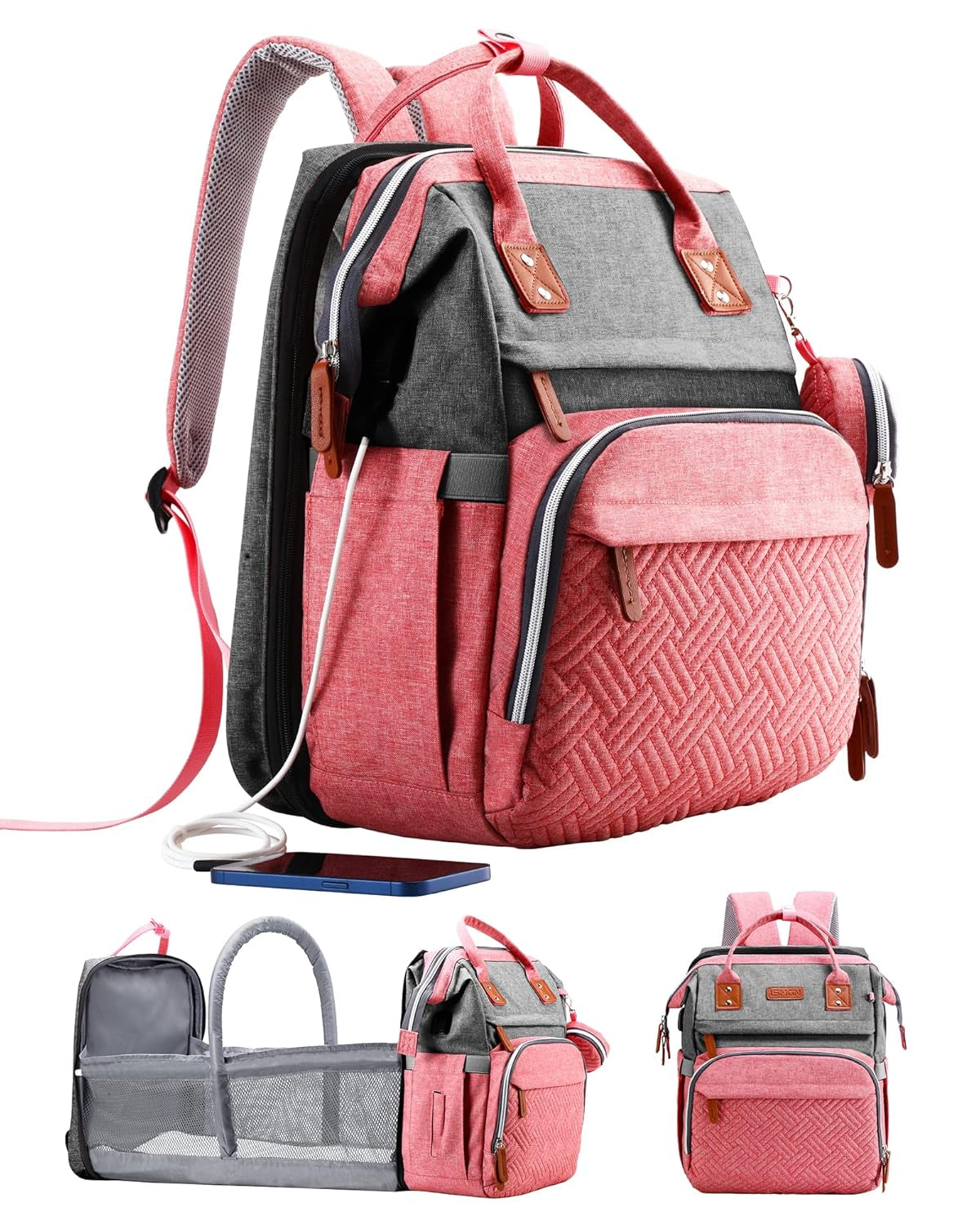 Diaper Bag Backpack with Changing Station