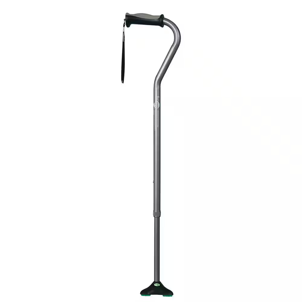 Cane with Ultra Stable Cane Tip, Quadpod Offset, Smoke 