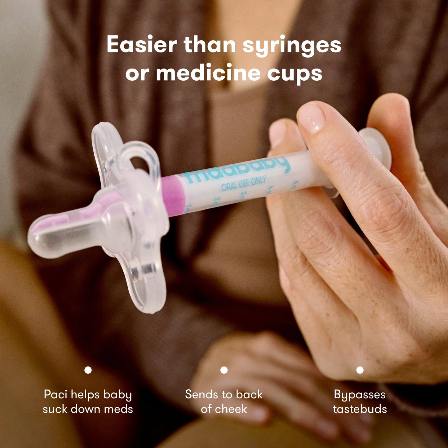 Baby Medicine Syringe with Pacifier Tip, Medifrida Accu-Dose, Sick Baby Essentials 