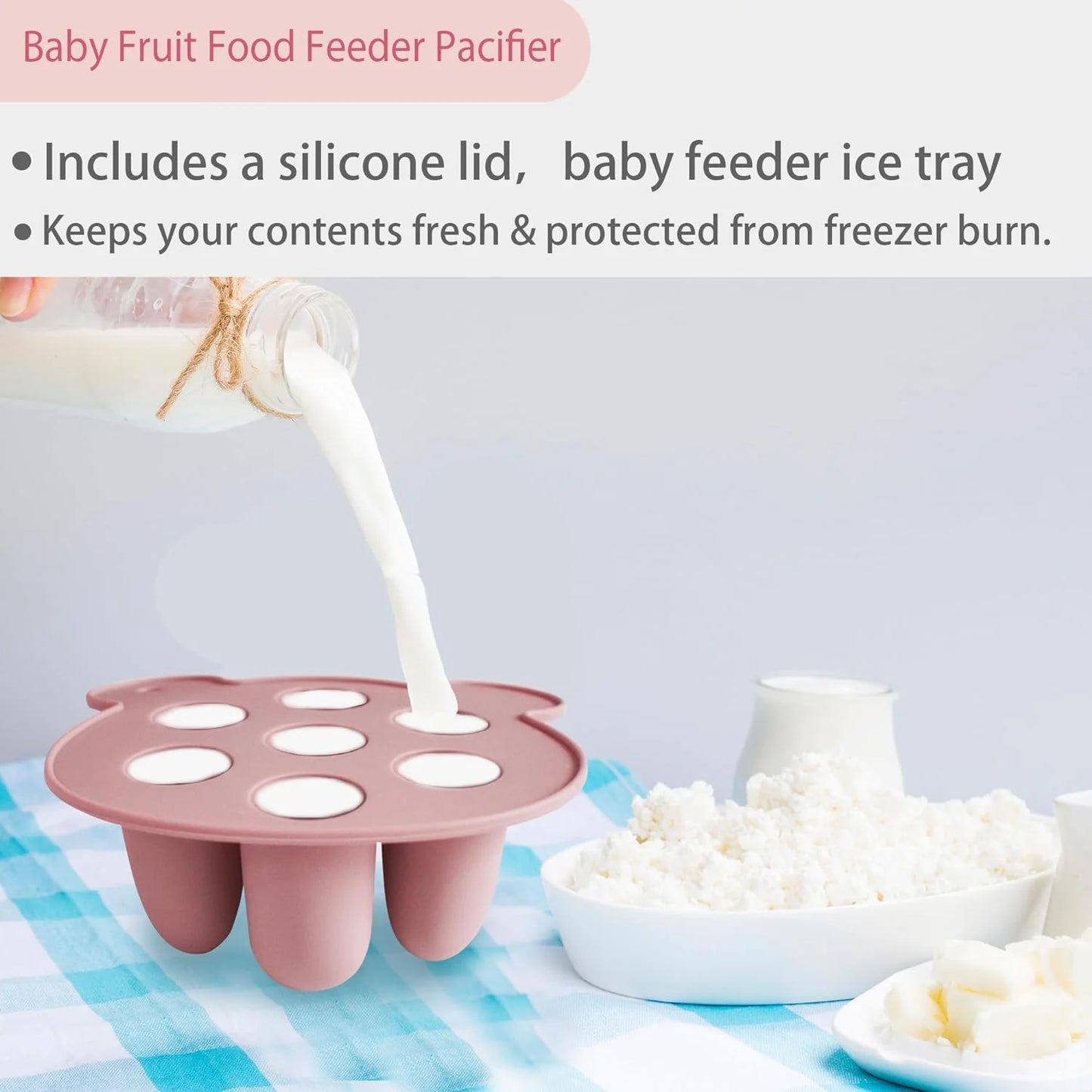 Silicone Baby Food Feeder Pacifier & Breastmilk Freezer Molds