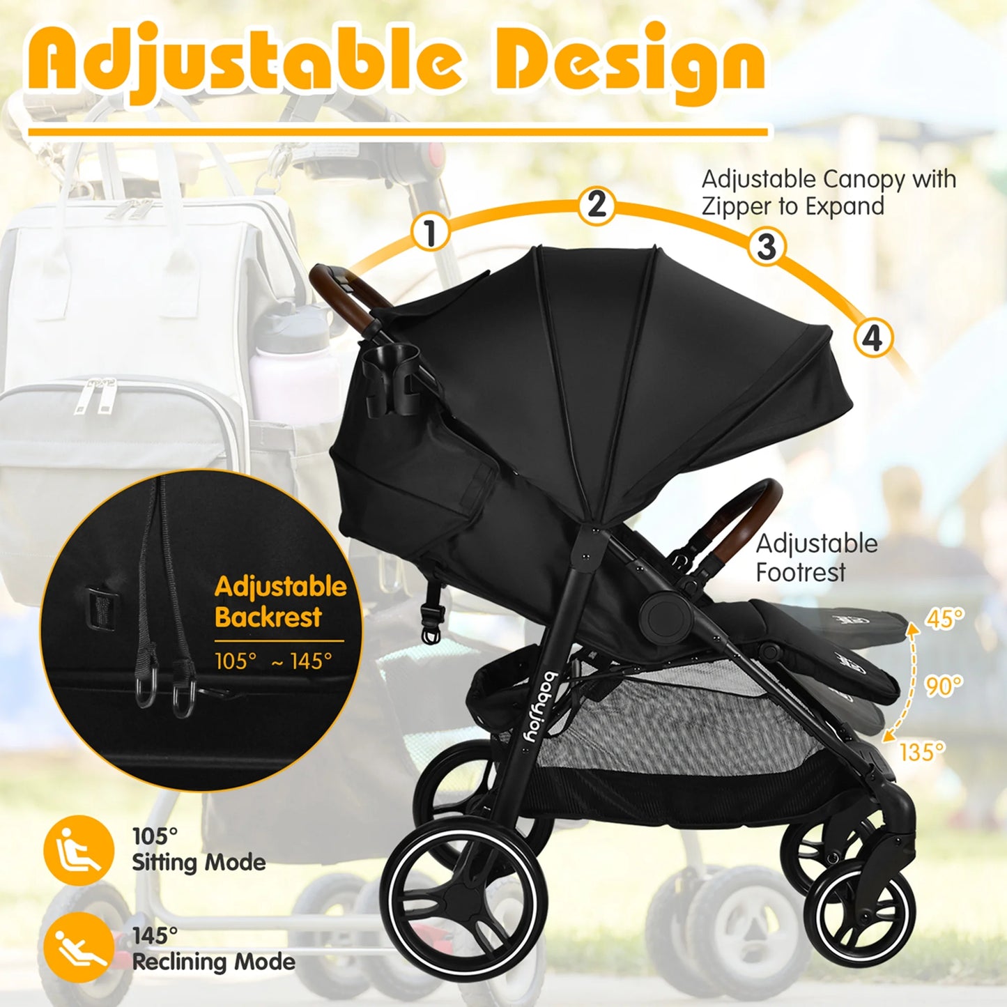 Stroller, Unisex 0-3 Years