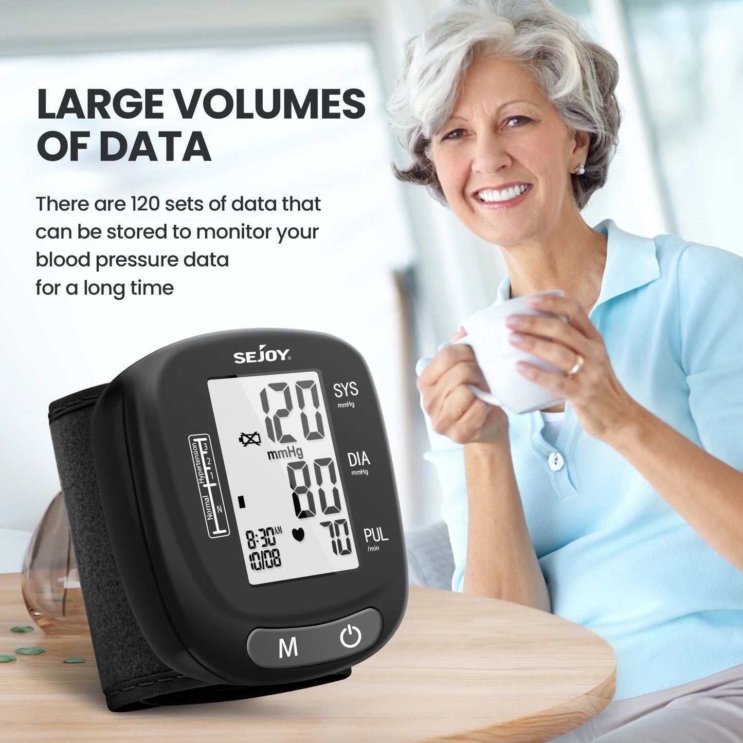 Blood Pressure Monitor, Wrist, Digital BP Machine