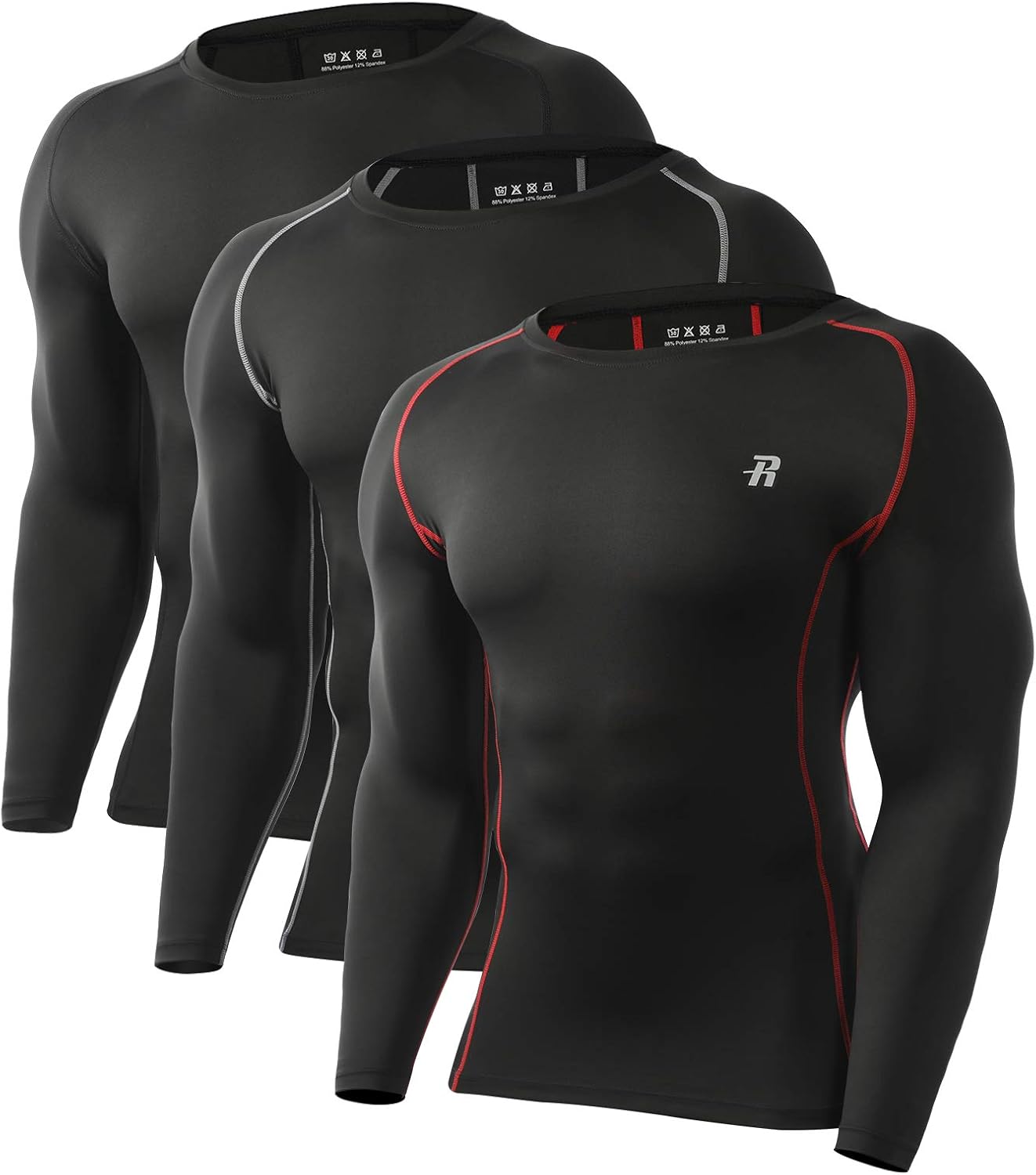 Compression Shirts for Men, Long Sleeve, Cool Dry