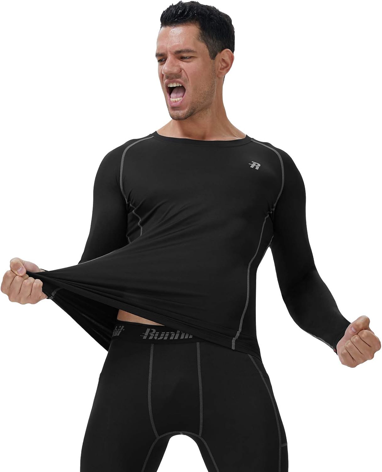 Compression Shirts for Men, Long Sleeve, Cool Dry