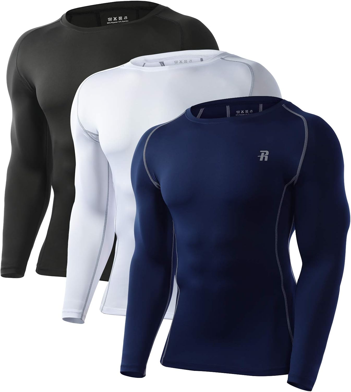 Compression Shirts for Men, Long Sleeve, Cool Dry