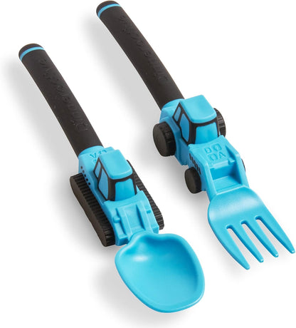 Utensil Set for Kids – Construction Themed Toddler Fork and Spoon