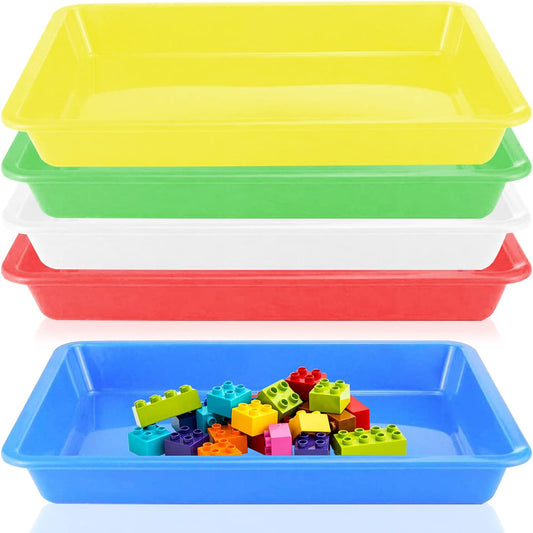 Art Trays, Plastic, 5 Pieces, Stackable