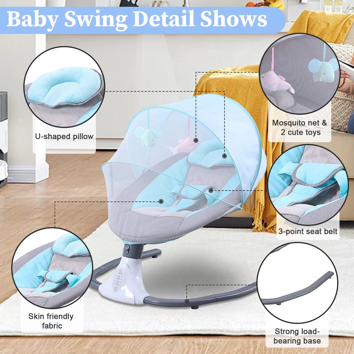 Baby Swing Portable Electric