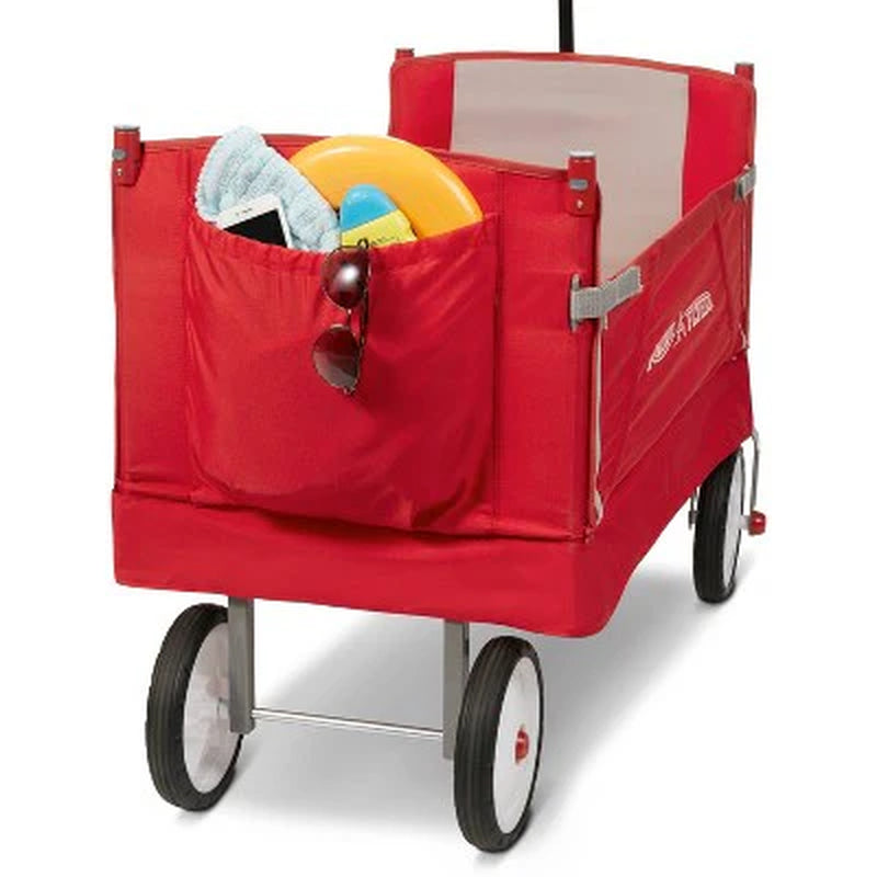 Radio Flyer 3 in 1 EZ Fold Wagon with Canopy - Red