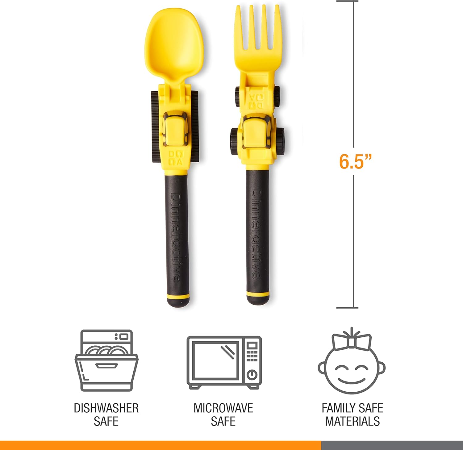 Utensil Set for Kids – Construction Themed Toddler Fork and Spoon