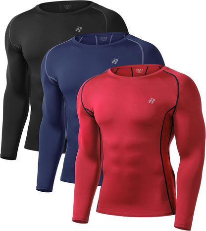 Compression Shirts for Men, Long Sleeve, Cool Dry