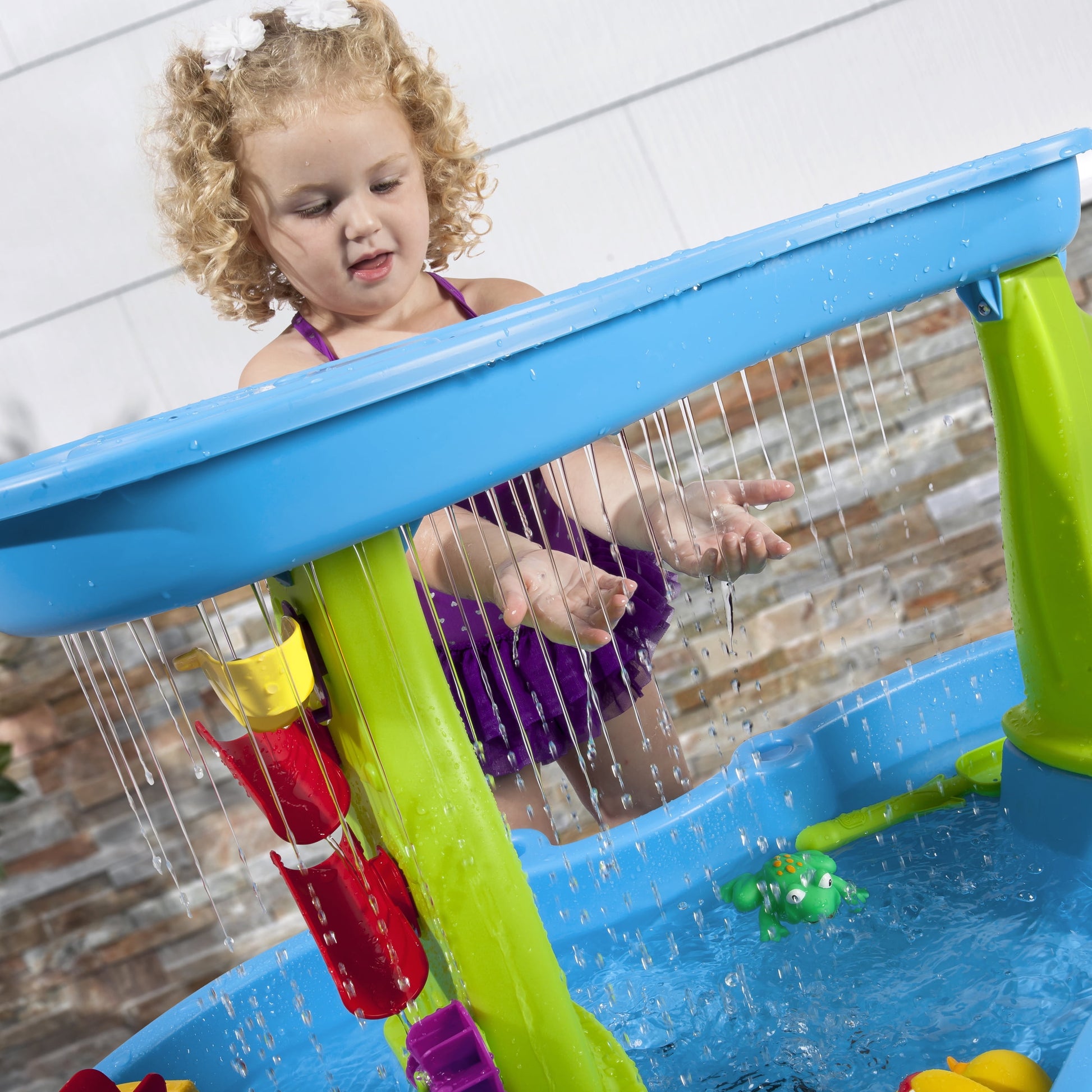 Water Table, Rain Showers Splash Pond Blue Plastic