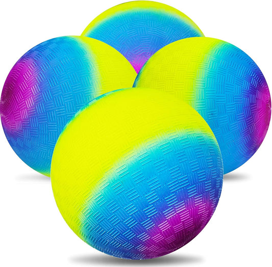 Balls for Playground, 4Pcs with 1 Hand Pump, 8.5Inch