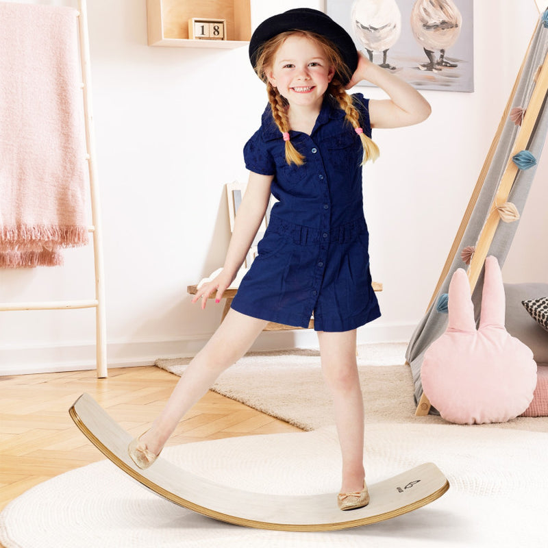 35 Inch Wooden Balance Board for Kids and Adults Support 660 Lbs