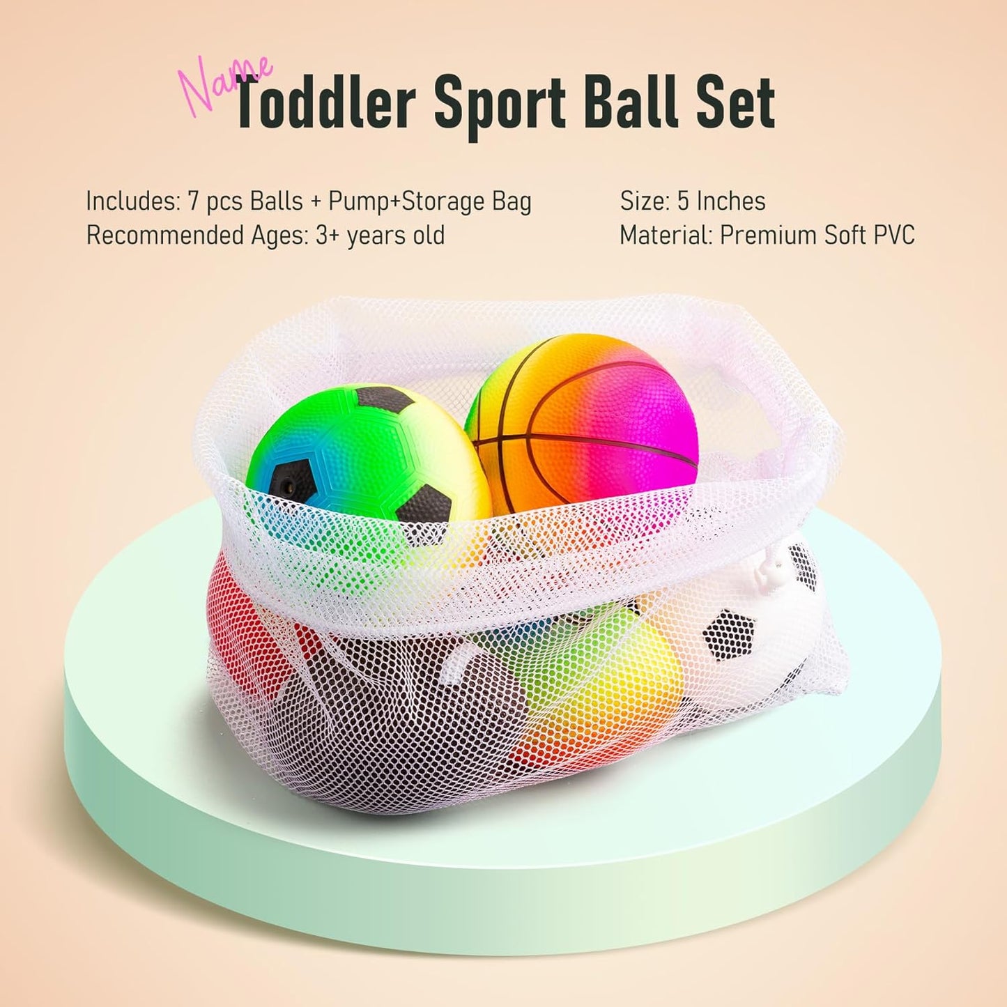 Balls for Toddlers, Set of 7