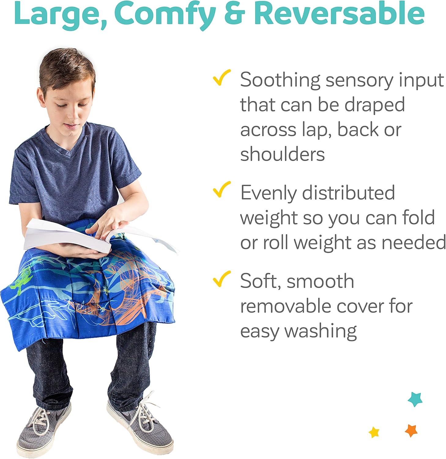 - Mega Weighted Lap Pad - (Lap Pad Only) - Sensory Tool for Children with Special Needs - 20" X 20" Inches - for Children 30 Lb +