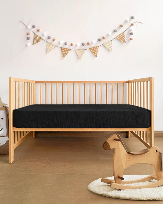 Sheets for Crib, Bassinet & Playpen, Soft Breathable Neutral Fitted Cotton 