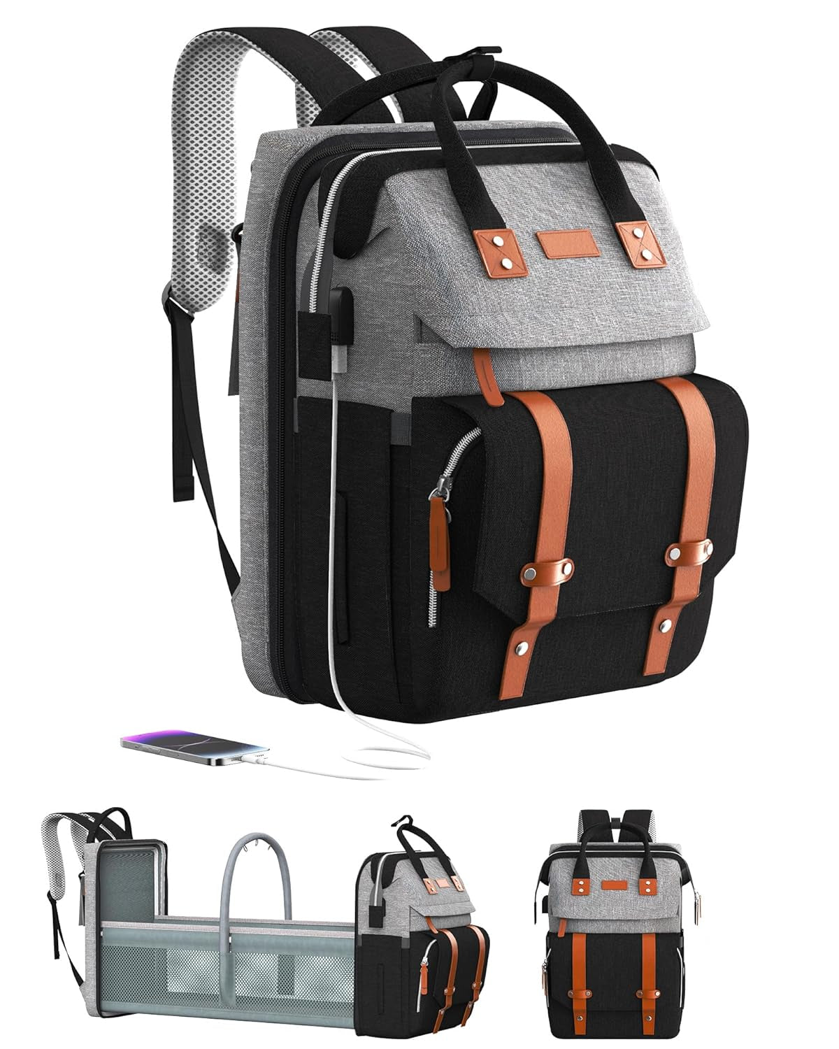 Diaper Bag Backpack with Changing Station