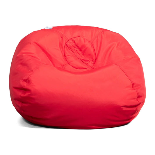 Classic Bean Bag Chair, Red Smartmax, Durable Polyester Nylon Blend, 2 Feet Round