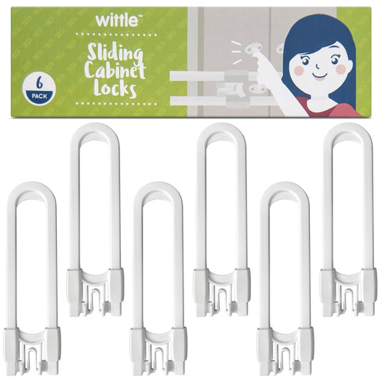 Child Safety Cabinet Locks, Sliding (6 Pack)