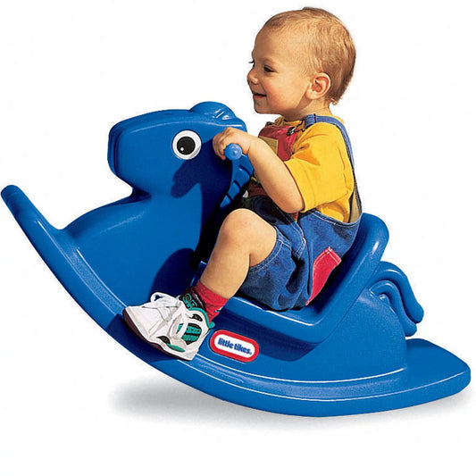 Outdoor & Indoor Balance Rocking Horse Toddlers, Girls Boys, Blue