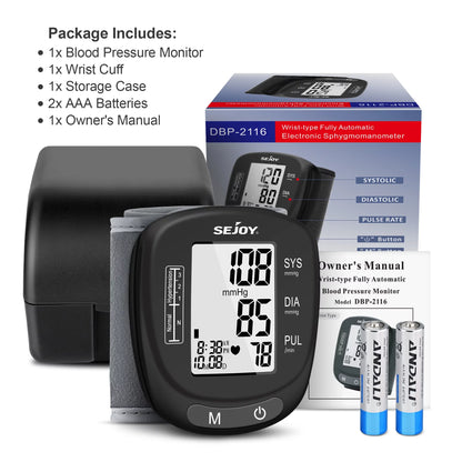 Blood Pressure Monitor, Wrist, Digital BP Machine