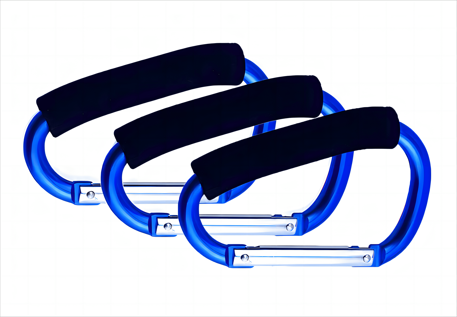 Stroller Hooks, 5.2'' Large Carabiner Clip - 3pcs (Blue)