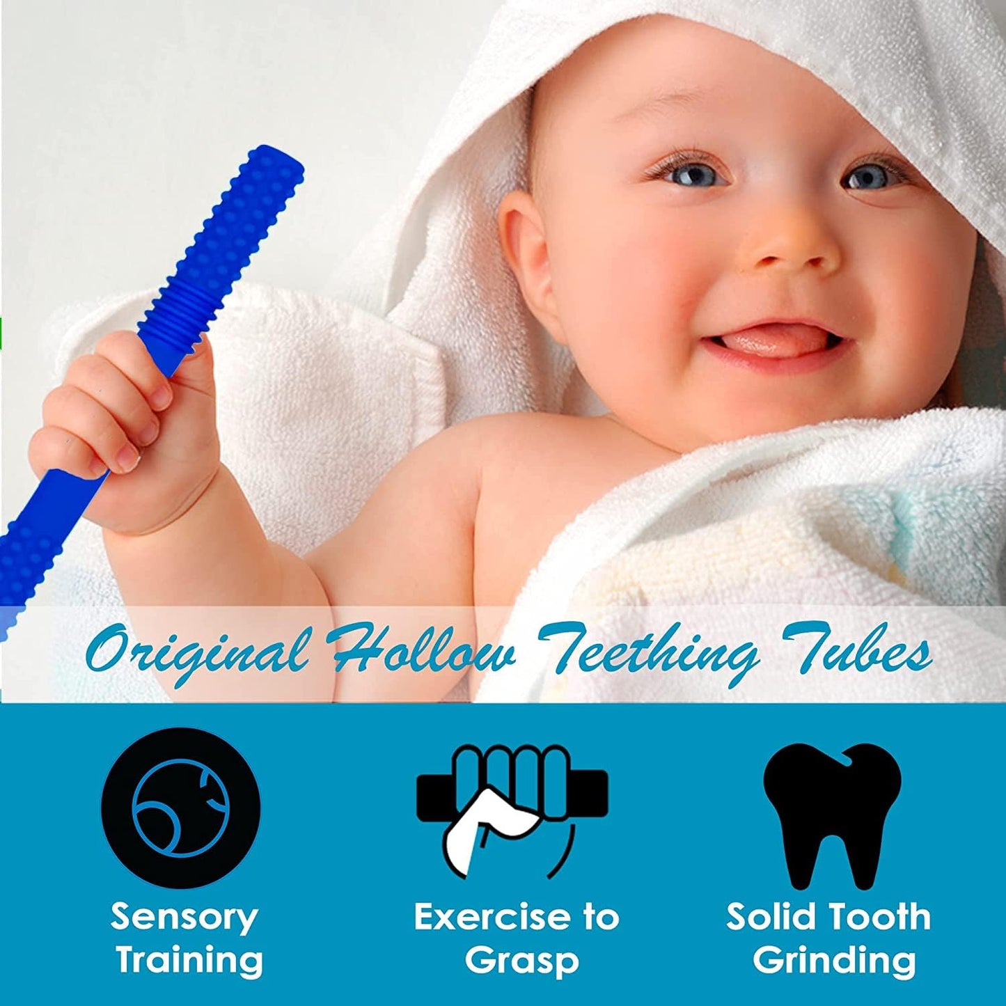 Hollow Teething Tubes Soft and Durable Baby Teether 