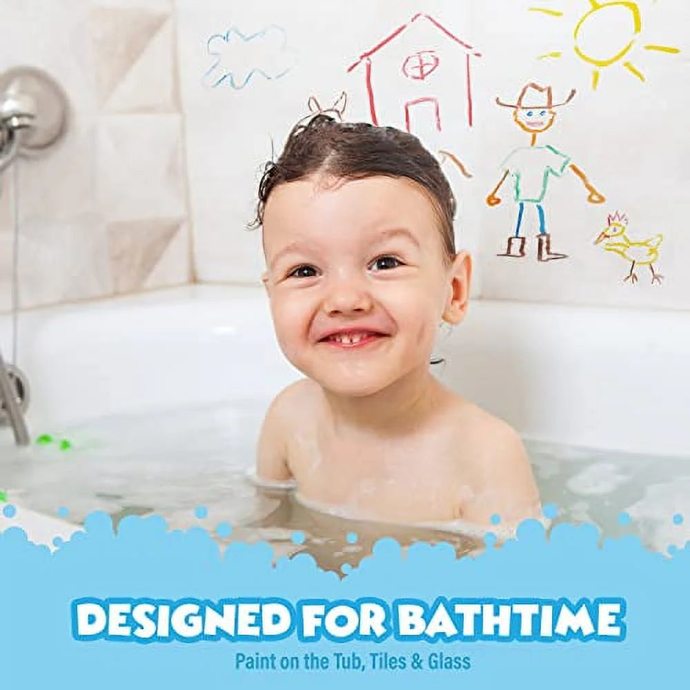 Bath Paint Sticks Bath Toy, 12 Count Nontoxic Washable Bathtub Paint for Kids & Toddlers