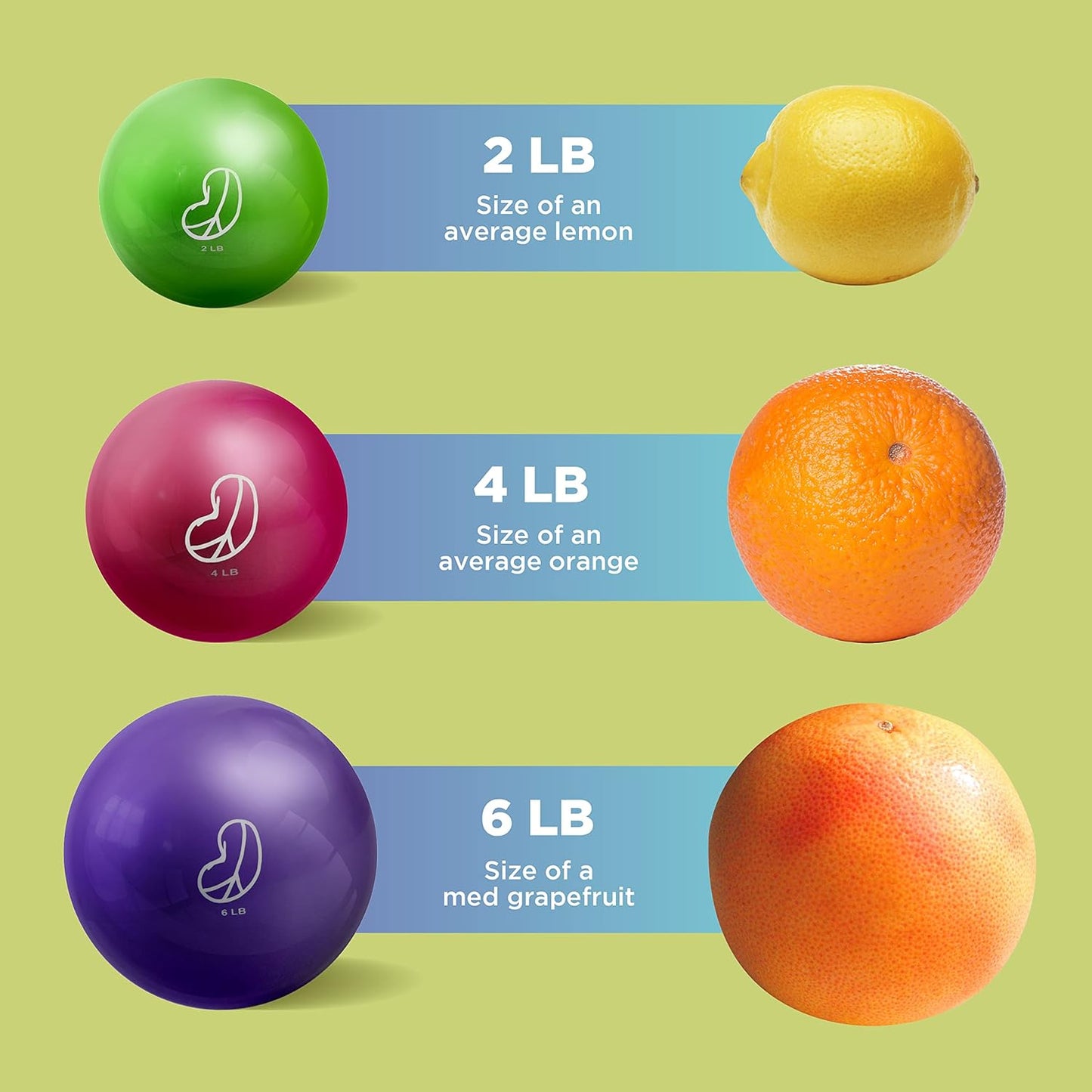 Weighted Balls - 2-6 Pounds - Multiple Colors