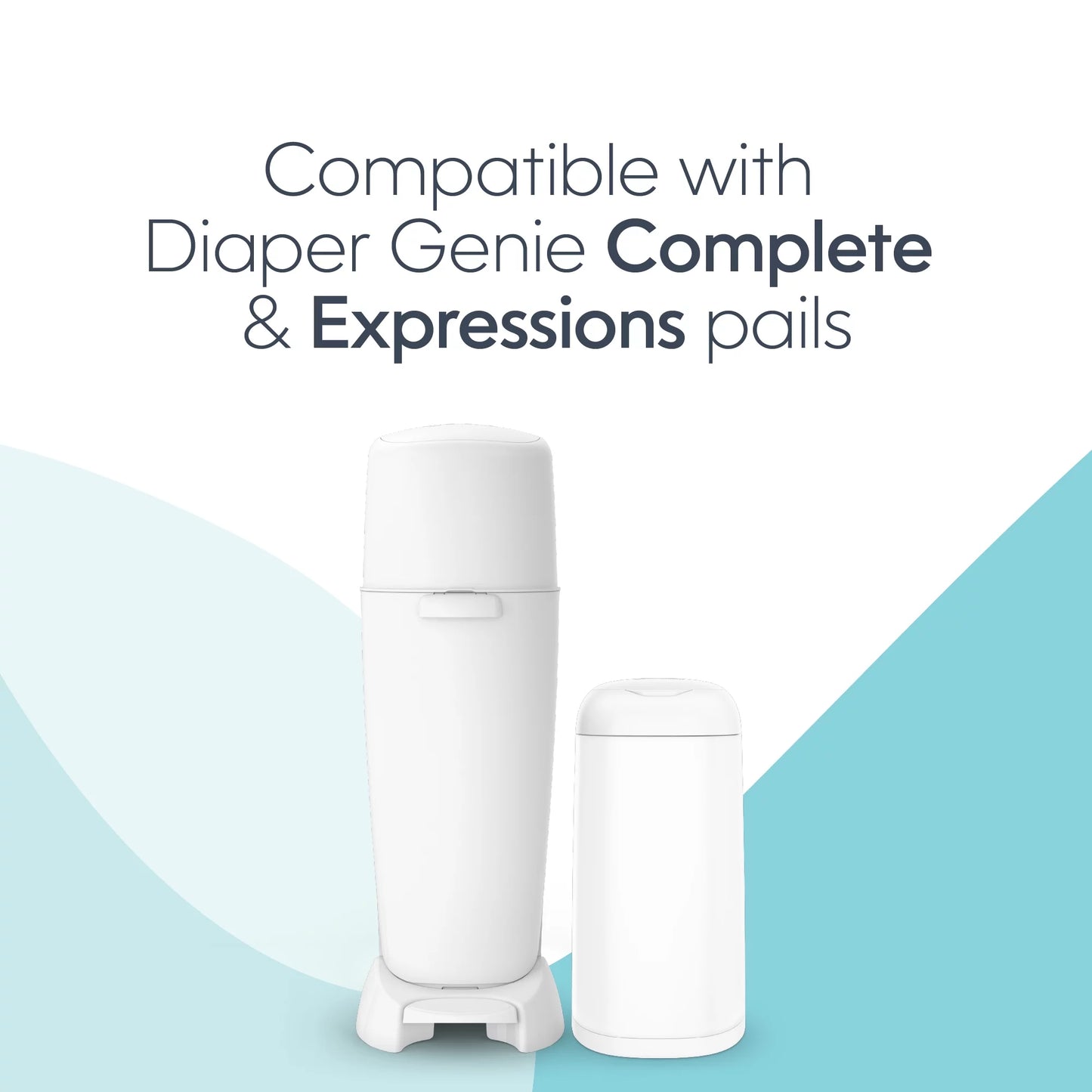 Diaper Pail round Refills for Diaper Genie, Unscented, 3 Pack