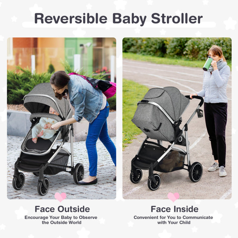 Baby Stroller with Reversible Seat