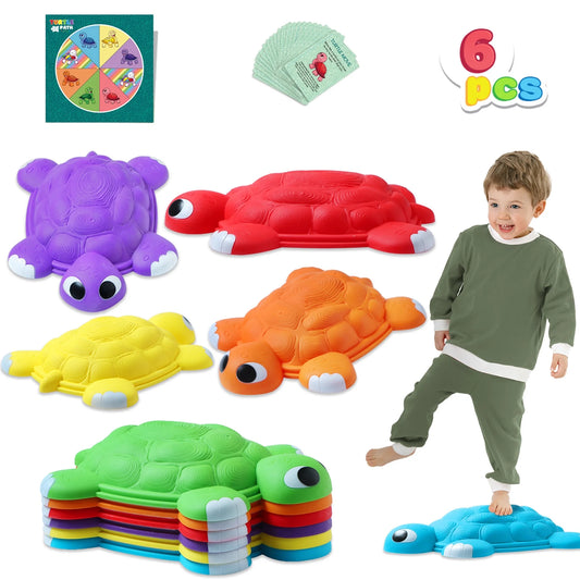 6 Pcs Turtle Balance Stepping Stones for Kids